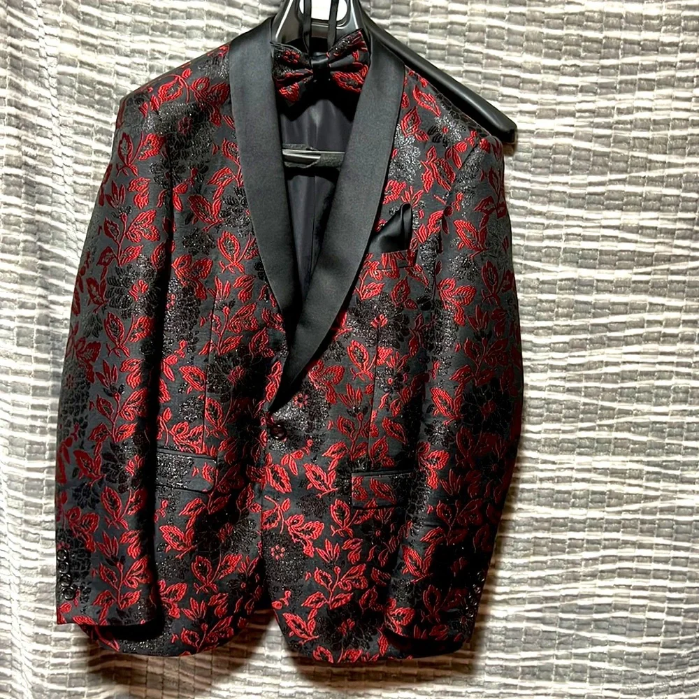 Men tuxedo jacket with bow tie